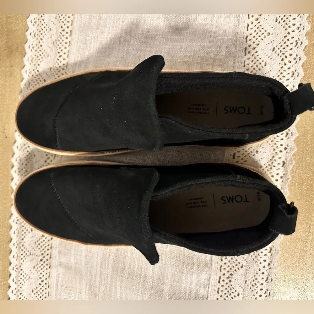 Black TOMS‎ platform espadrille - Picture 9 of 11